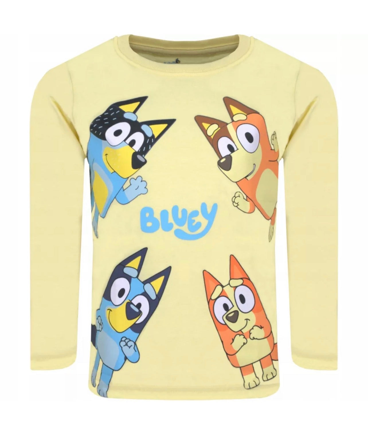 Bluey Kinder-Langarmshirt in Gelb – Größen 92–110