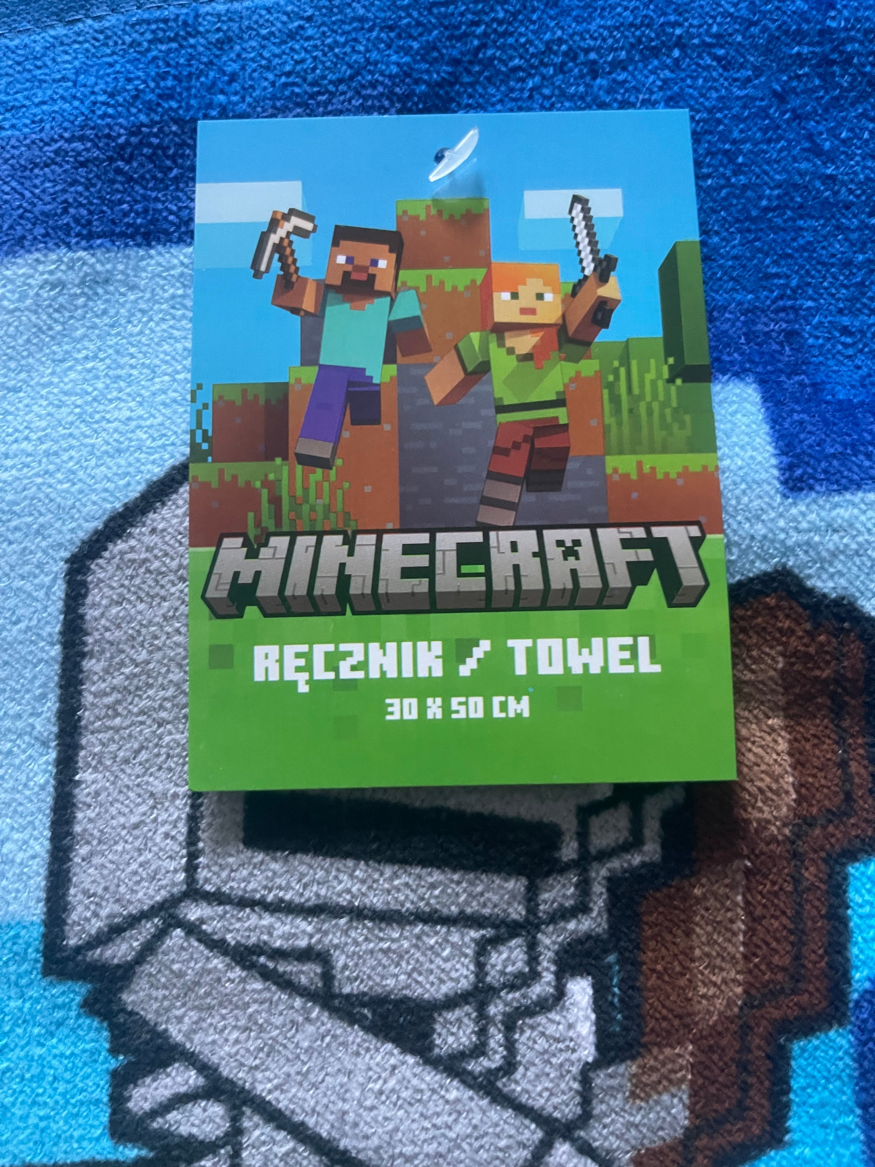 Minecraft Gesichts-/Handtuch 30x50cm (blau)