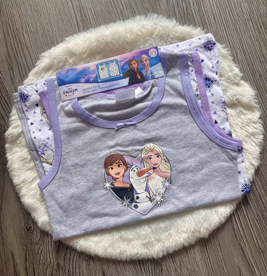 Disney Frozen Mädchen Unterhemden 2er-Pack – Gr. 134/140