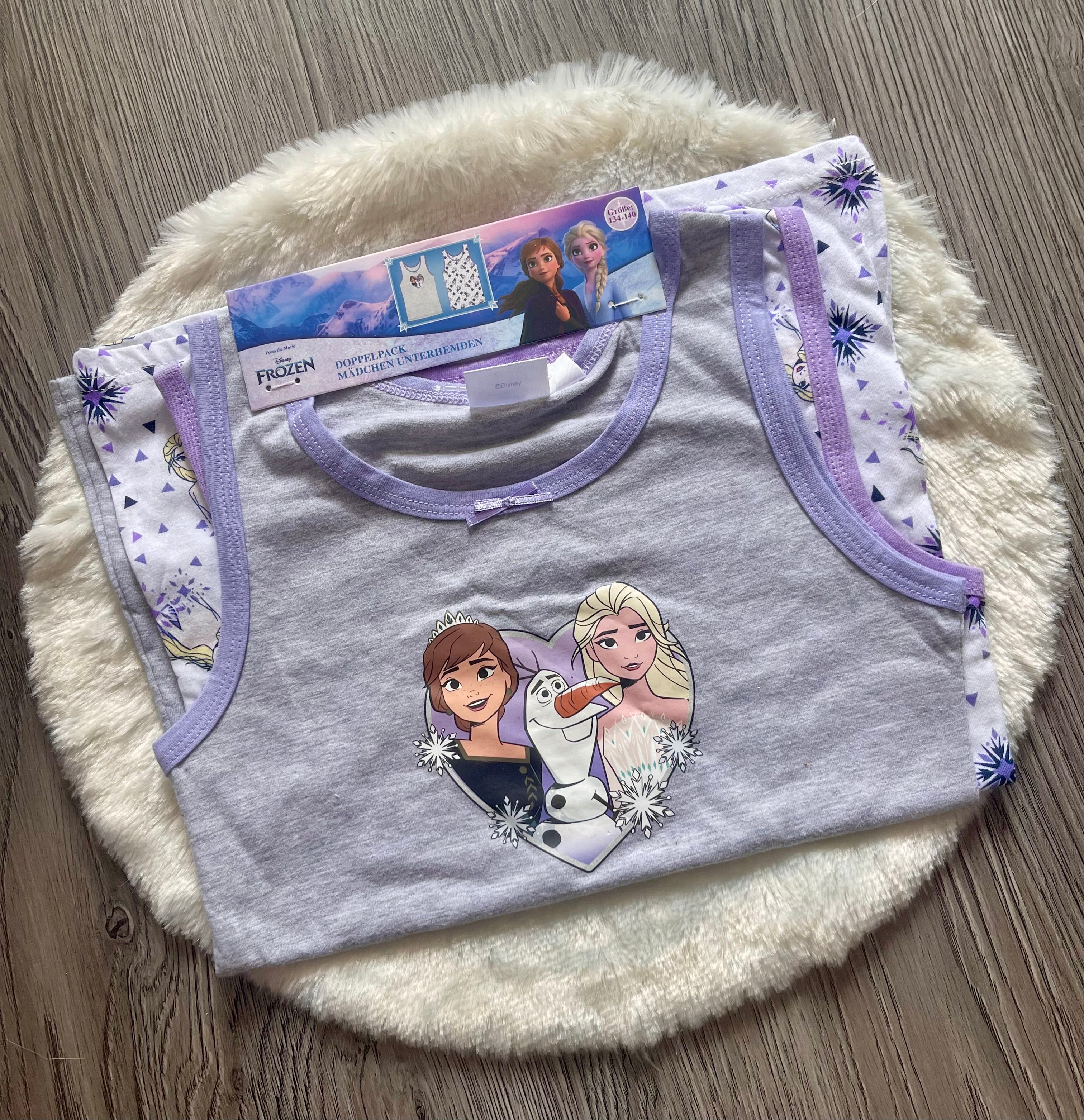 Disney Frozen Mädchen Unterhemden 2er-Pack – Gr. 134/140