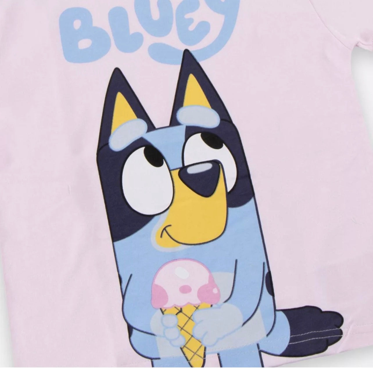 Bluey Mädchen T-Shirt mit Eismotiv – Rosa | Größen 98–110