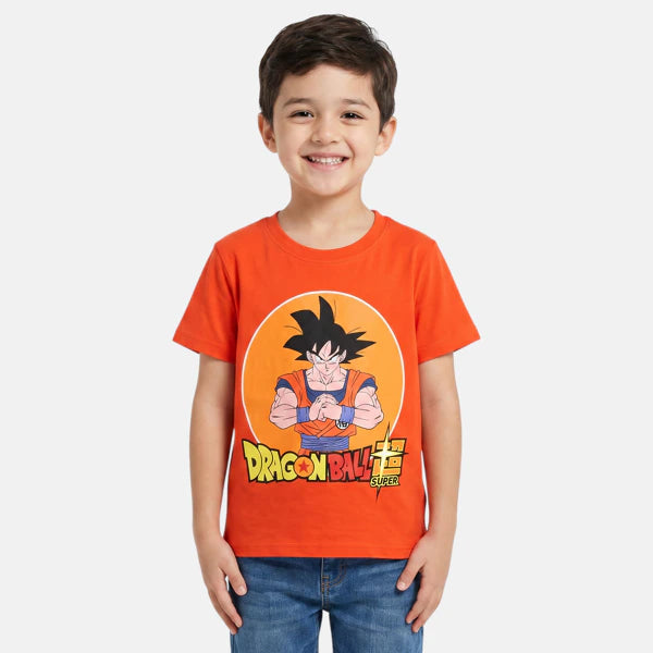 Dragon Ball Super Goku T-Shirt für Jungen – Orange | 100 % Baumwolle