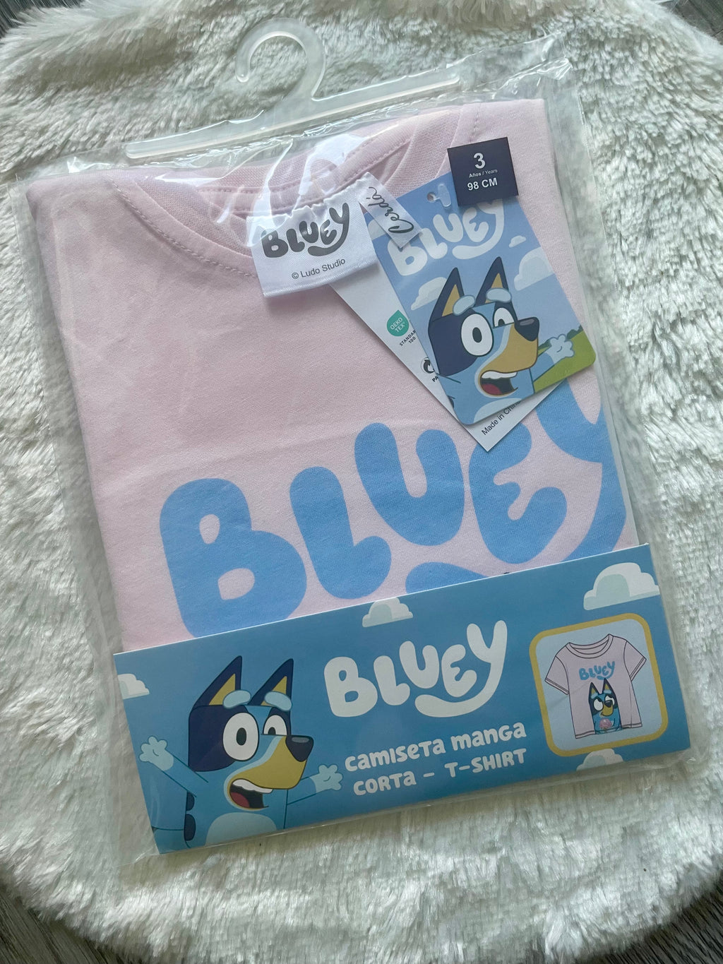 Bluey Mädchen T-Shirt mit Eismotiv – Rosa | Größen 98–110