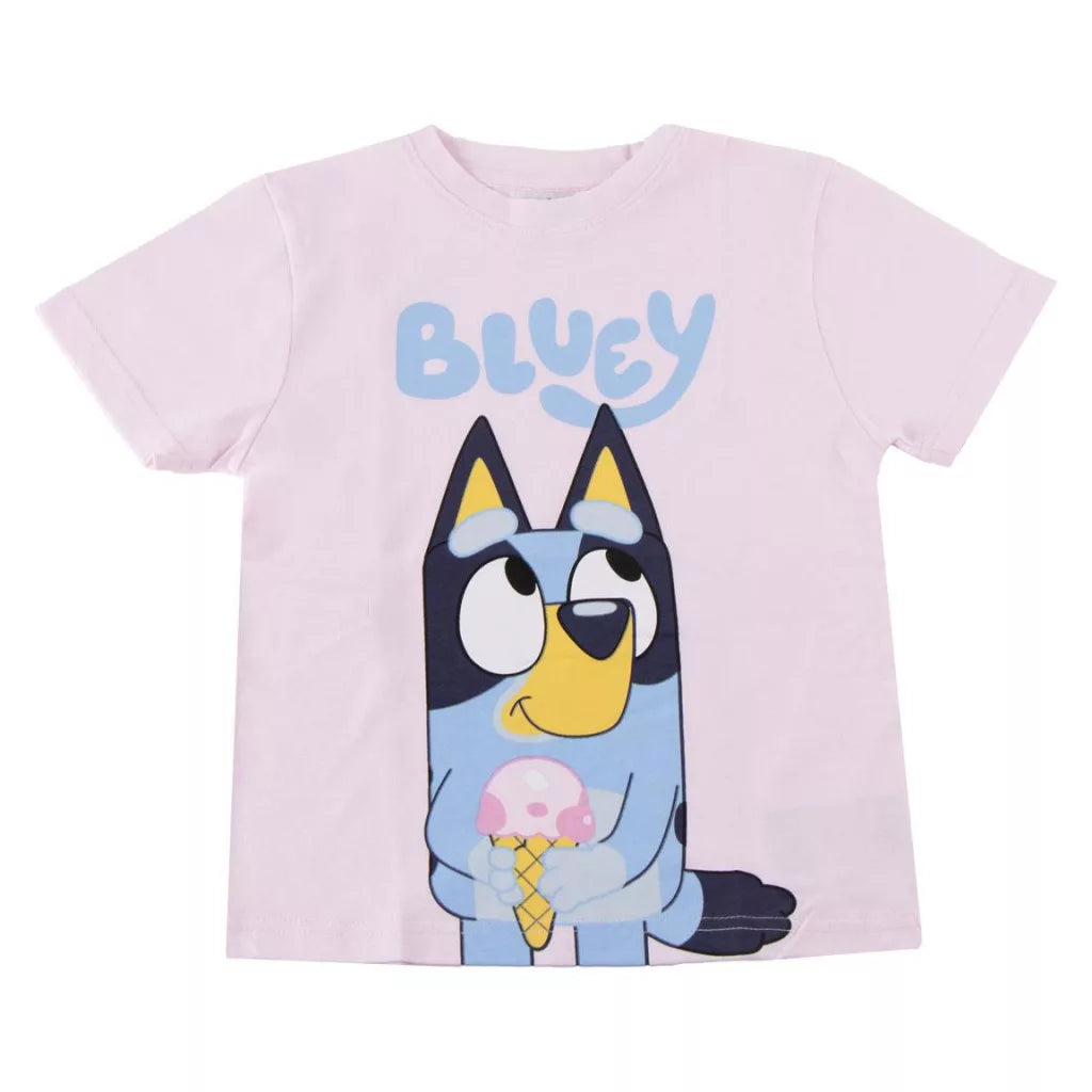 Bluey Mädchen T-Shirt mit Eismotiv – Rosa | Größen 98–110