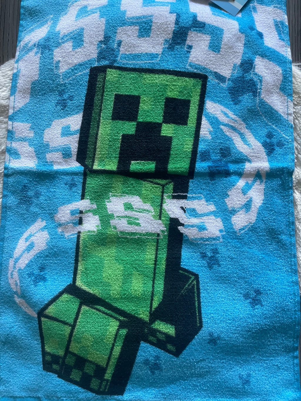 Minecraft Gesichts-/Handtuch 30x50cm – Creeper SSSS
