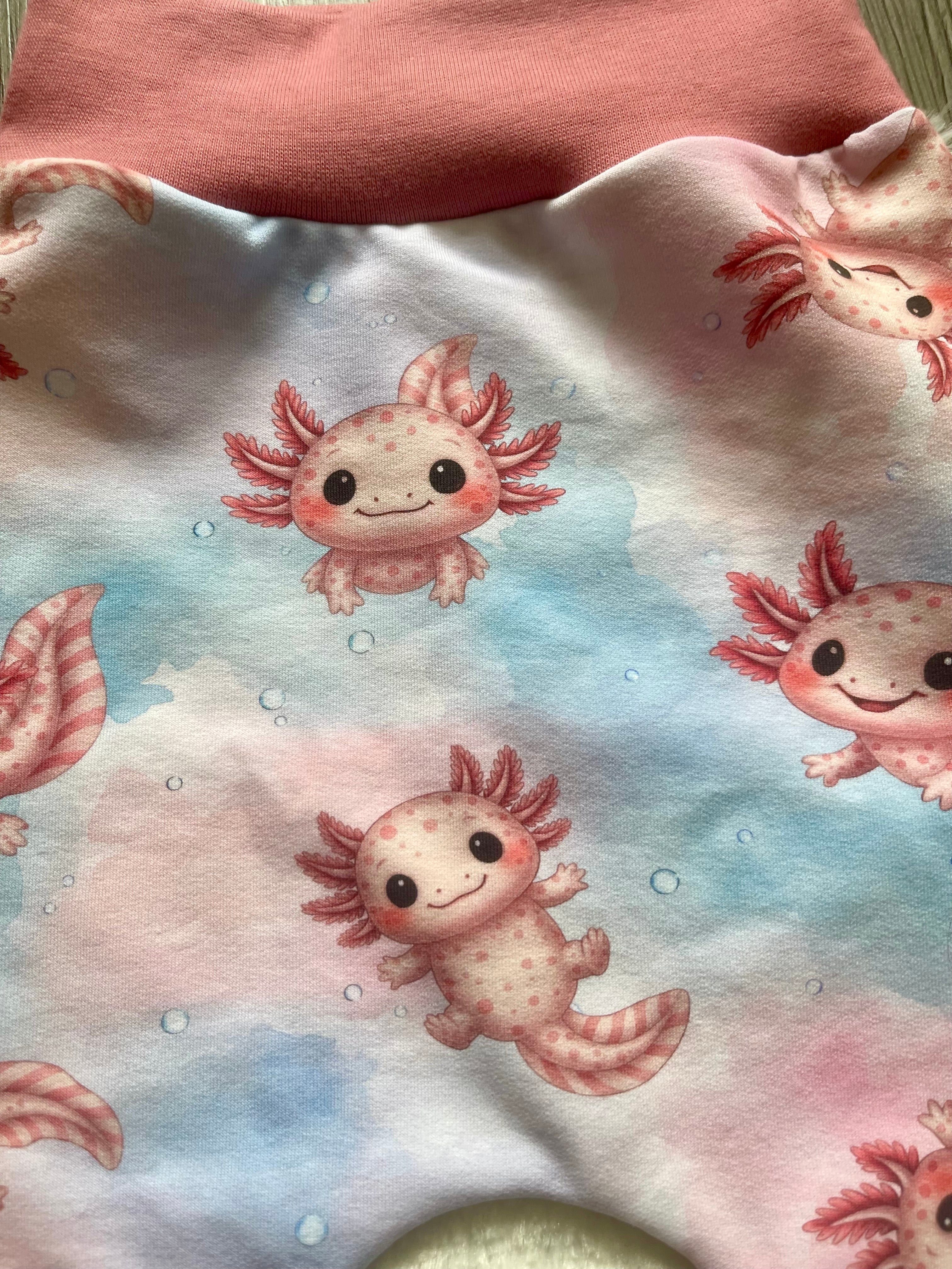 Handmade lange Pumphose Axolotl – Gr. 86