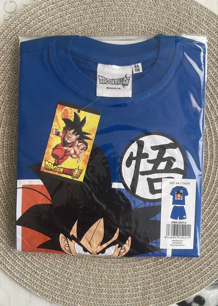Dragon Ball Super Jungen-Pyjama mit Goku – Gr. 116