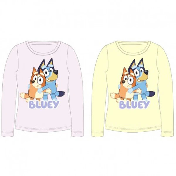 Bluey Mädchen-Langarmshirt – Rosa oder Gelb | Gr. 92–116